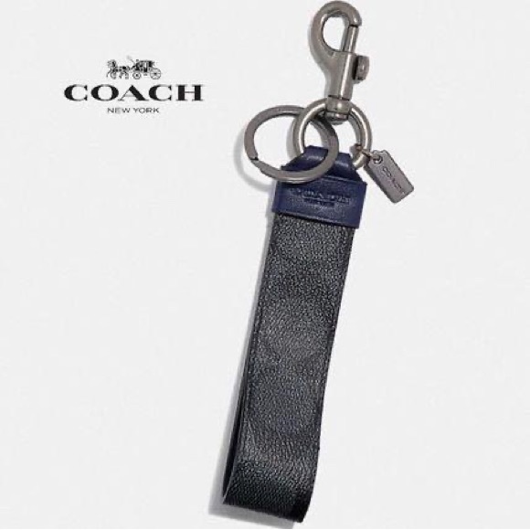 Coach Accessories Bnwt Large Loop Key Fob In Signature Canvas
